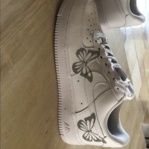 Reflective Butterfly AF1 Nike- Drip Creationz-